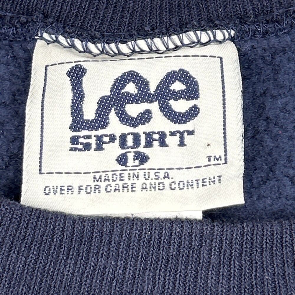 Vintage 90s Cleveland Indians Chief Wahoo MLB Lee Sport Crewneck Sweatshirt Sz L - Picture 2 of 6